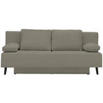 SCHLAFSOFA in Cord Taupe  - Taupe/Schwarz, MODERN, Textil/Metall (193/85/88cm) - Novel