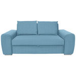 SCHLAFSOFA  in Hellblau  - Chromfarben/Hellblau, Design, Holz/Textil (199/92/97cm) - Hom`in