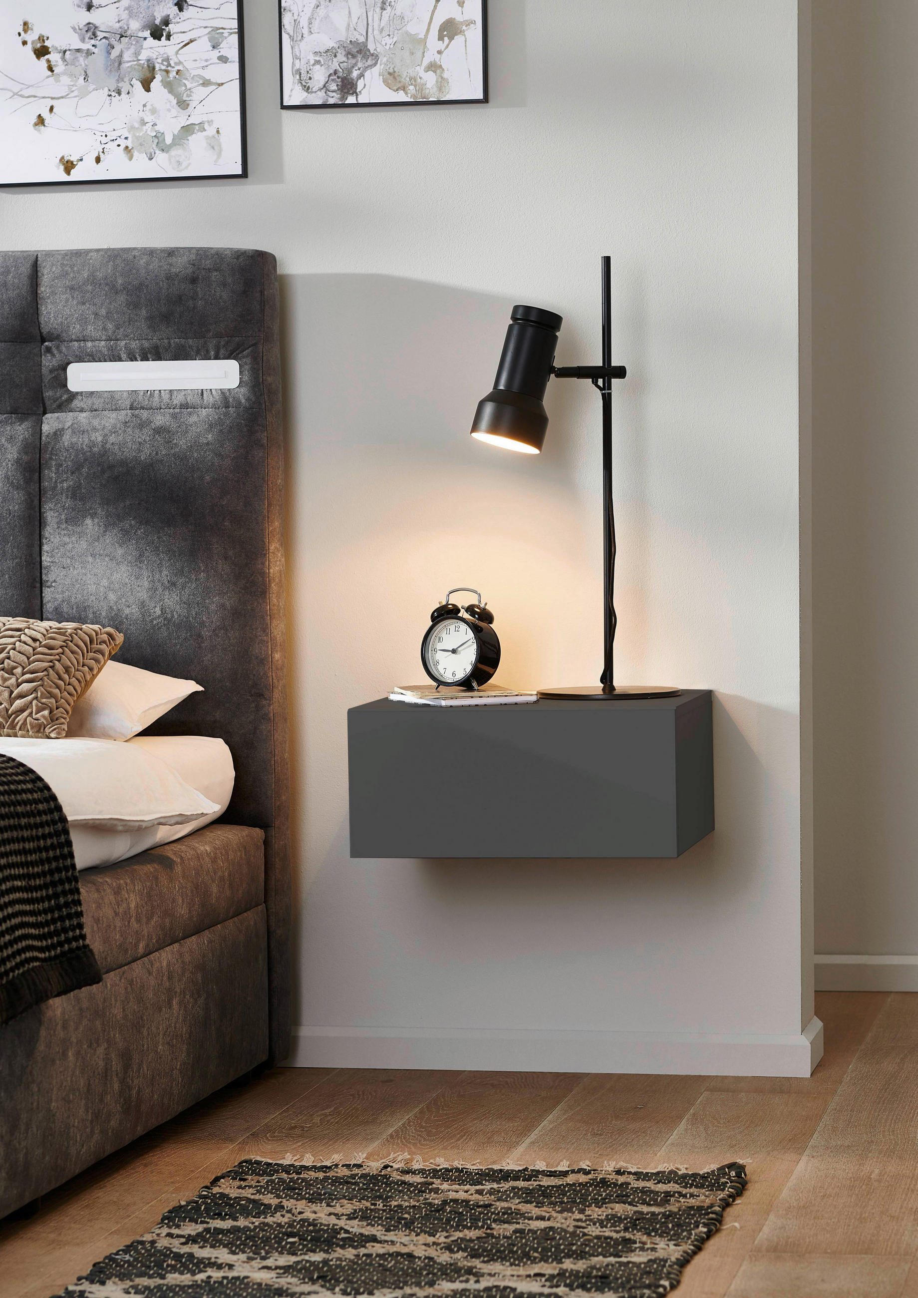 NACHTTISCH 44/21/40 cm  - Anthrazit, MODERN, Holzwerkstoff (44/21/40cm) - MID.YOU