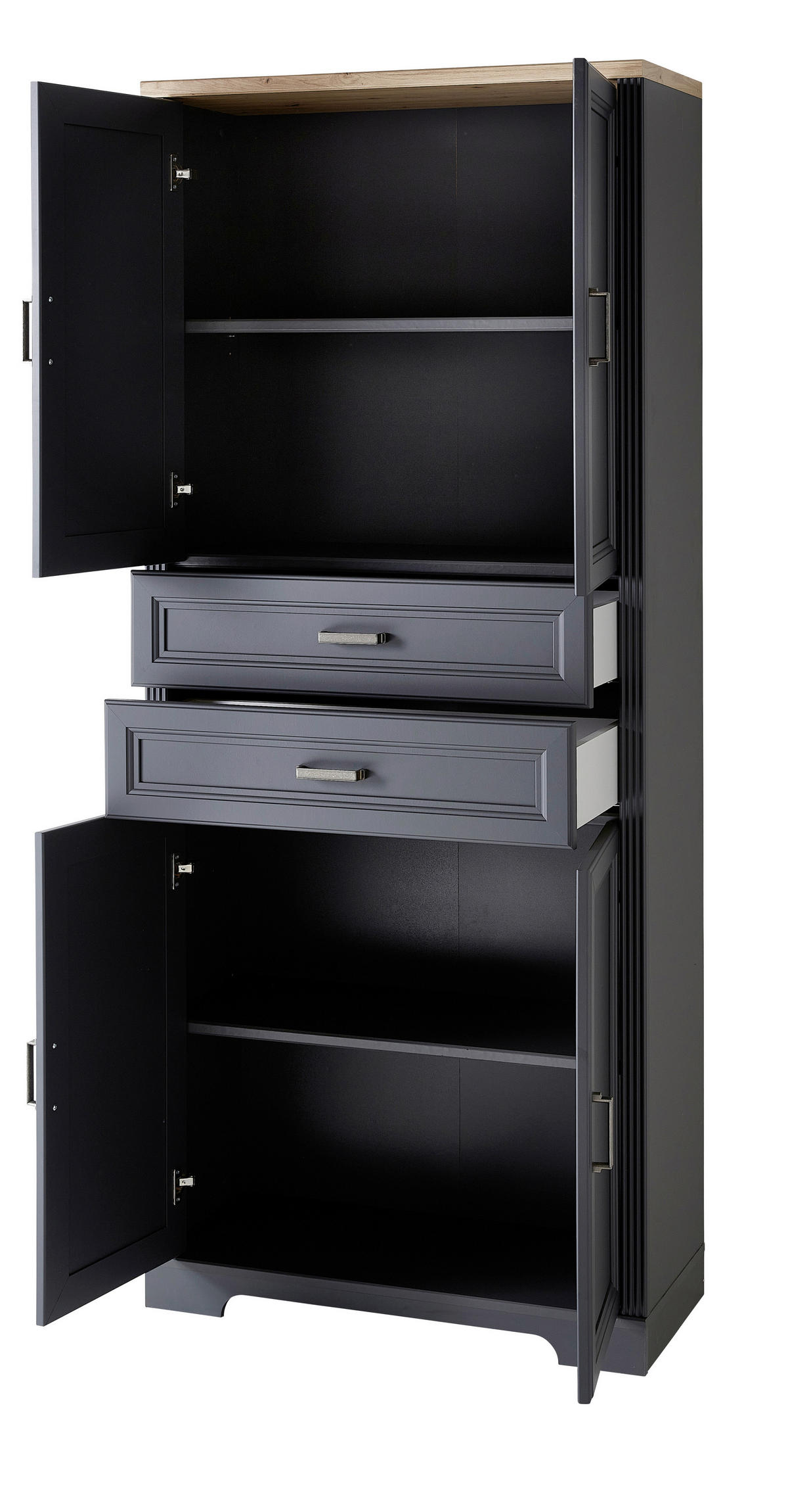 Dulap Pentru Acte  86/204/38 cm  - grafit/stejar Artisan, Romantik / Landhaus, material pe bază de lemn (86/204/38cm) - Landscape