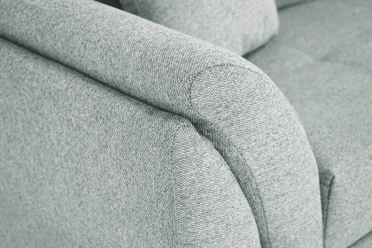 ECKSOFA in Webstoff Hellgrau  - Hellgrau/Schwarz, Design, Kunststoff/Textil (278/187cm) - Livetastic
