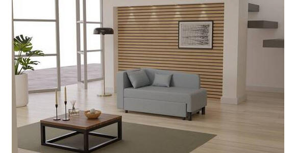 RÉCAMIERE in Webstoff Grau - Schwarz/Grau, KONVENTIONELL, Kunststoff/Textil (145/75/75cm) - Carryhome