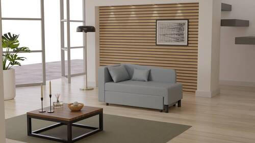 LENOŠKA, textil, šedá - šedá/černá, Konvenční, textil/plast (145/75/75cm) - Carryhome