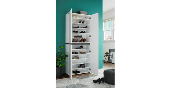 SCHUHSCHRANK 80,1/200/34 cm - Anthrazit/Weiß, Design (80,1/200/34cm) - Voleo