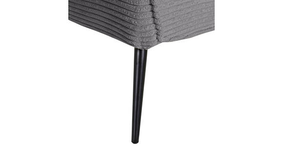 HOCKER Cord Dunkelgrau  - Dunkelgrau/Schwarz, Design, Textil/Metall (60/49/53cm) - Landscape