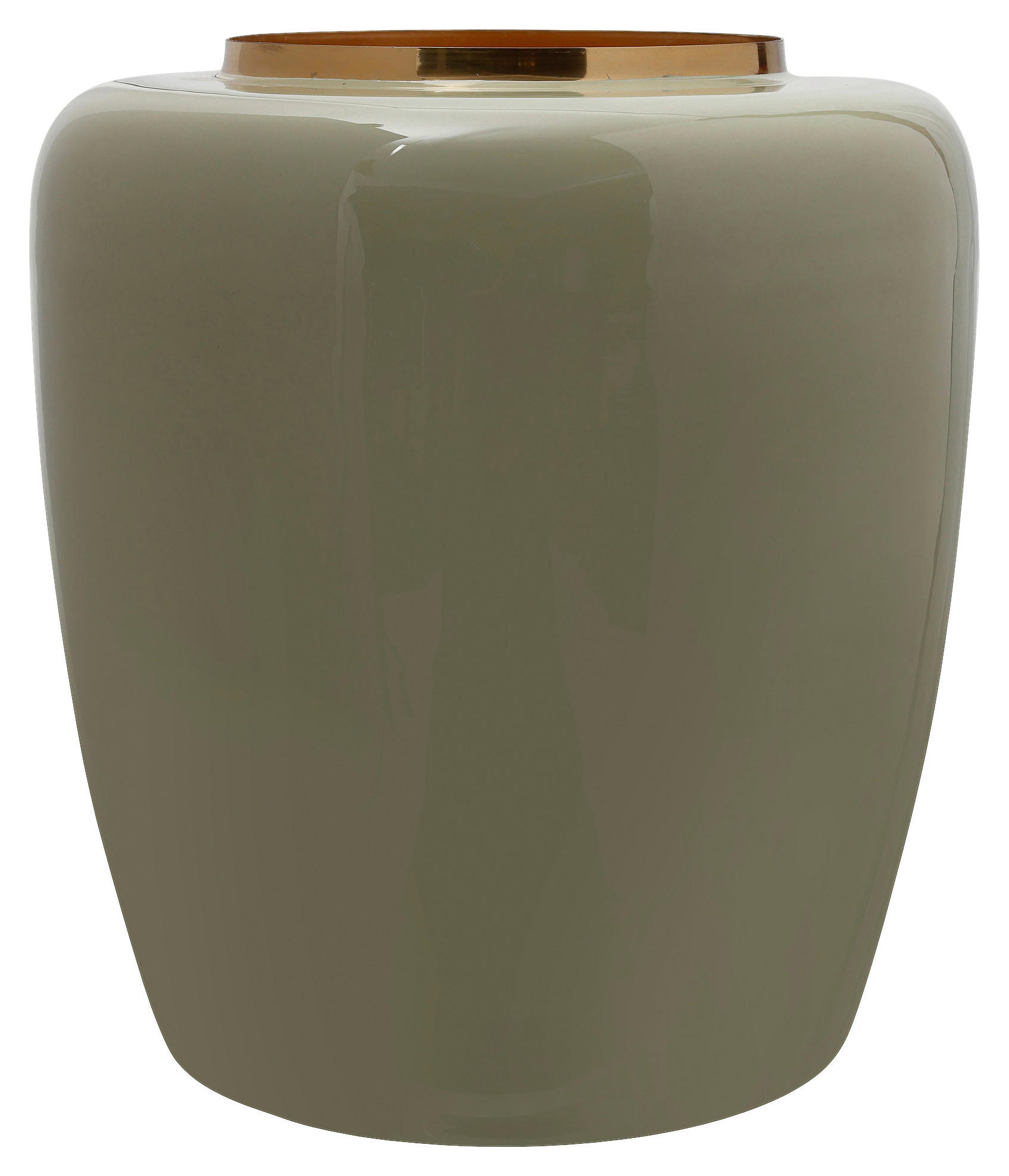 VASE  - Goldfarben/Mintgrün, Trend, Metall (34/34/36.5cm) - Kayoom