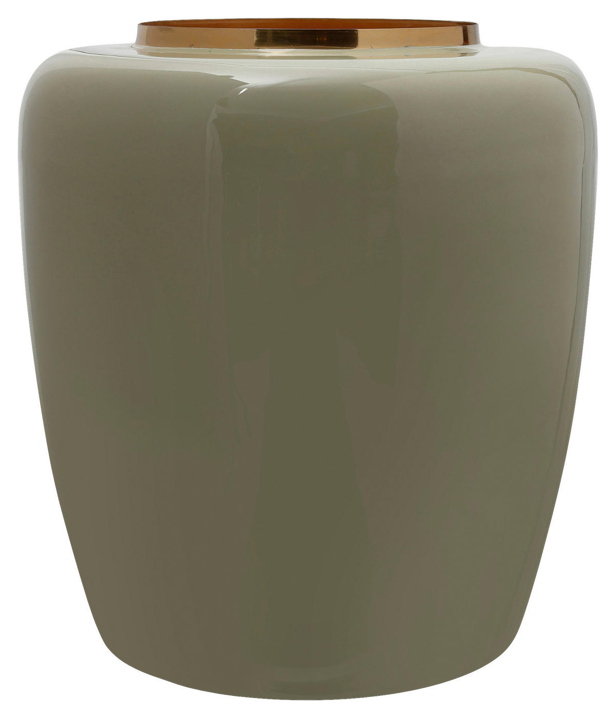 VASE  - Goldfarben/Mintgrün, Trend, Metall (34/34/36.5cm) - Kayoom