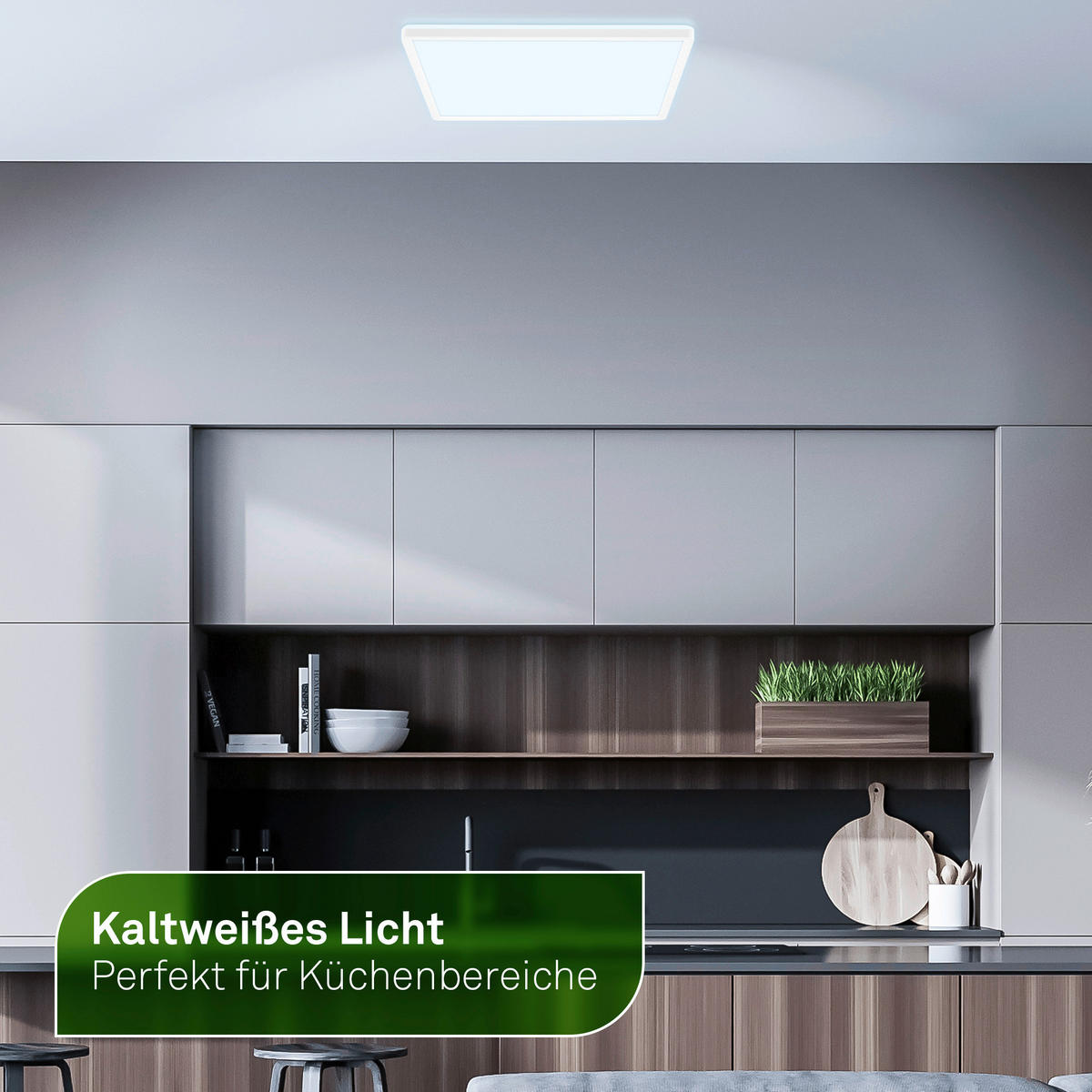 LED-PANEEL Tava A 42/42/3 cm   - Weiß, Basics, Kunststoff (42/42/3cm) - Briloner