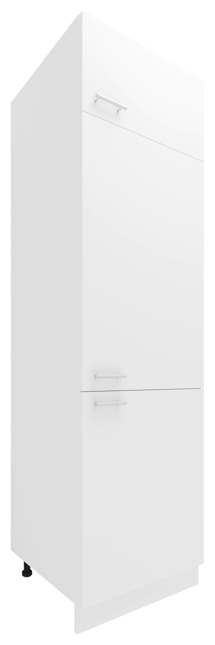 GESCHIRRSCHRANK 60/207/57 cm  in Weiß  - Alufarben/Weiß, KONVENTIONELL, Holzwerkstoff/Metall (60/207/57cm) - MID.YOU