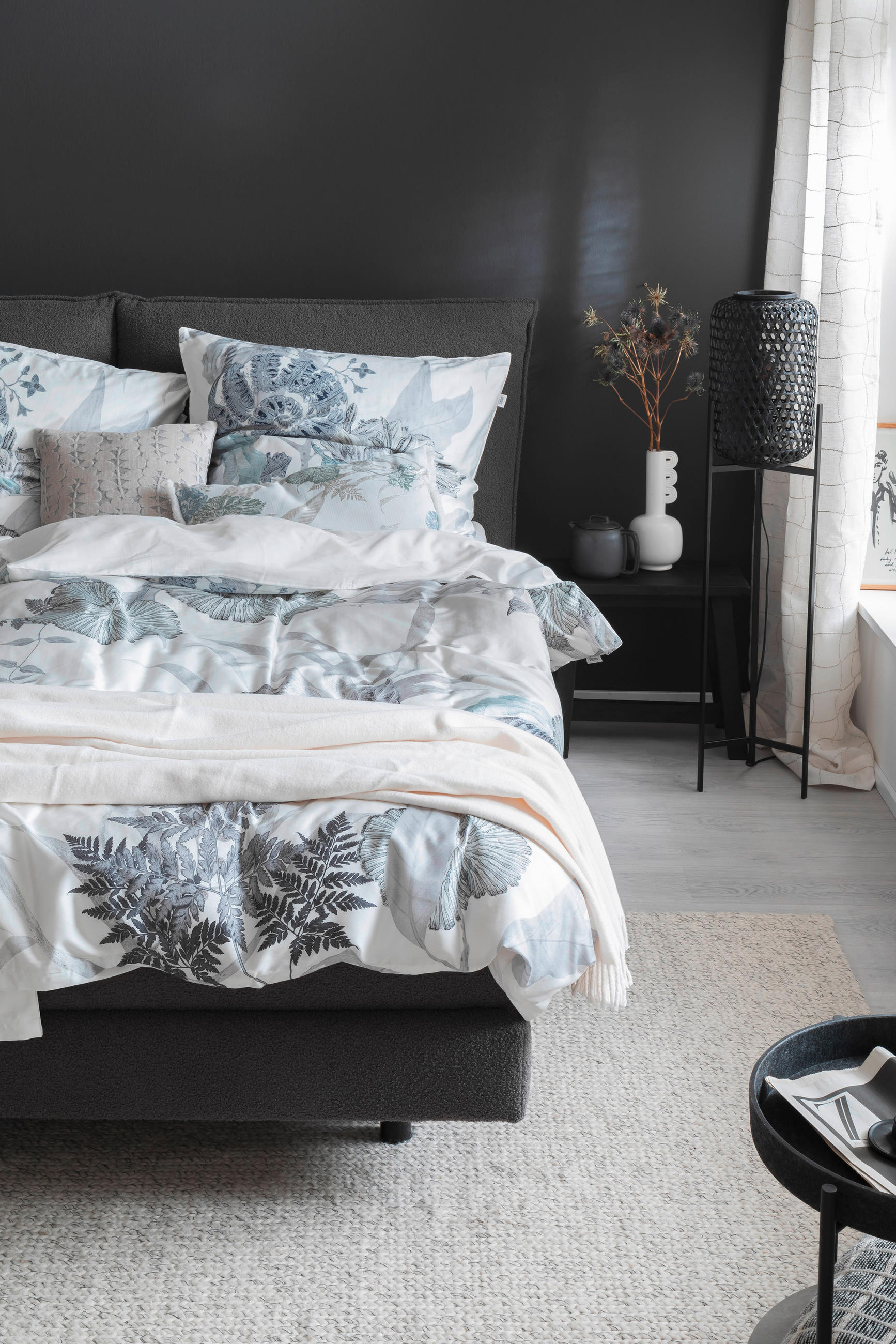 Thumbnail - Schöner Wohnen Wendebettwäsche SW-Melody, Creme, Weiß, Petrol, Textil, Floral, 135x200 cm, Oeko-Tex® Standard 100, pfleg...