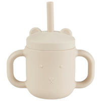 TRINKHALMBECHER - Beige, Natur, Kunststoff (6,5/13cm) - Jimmylee