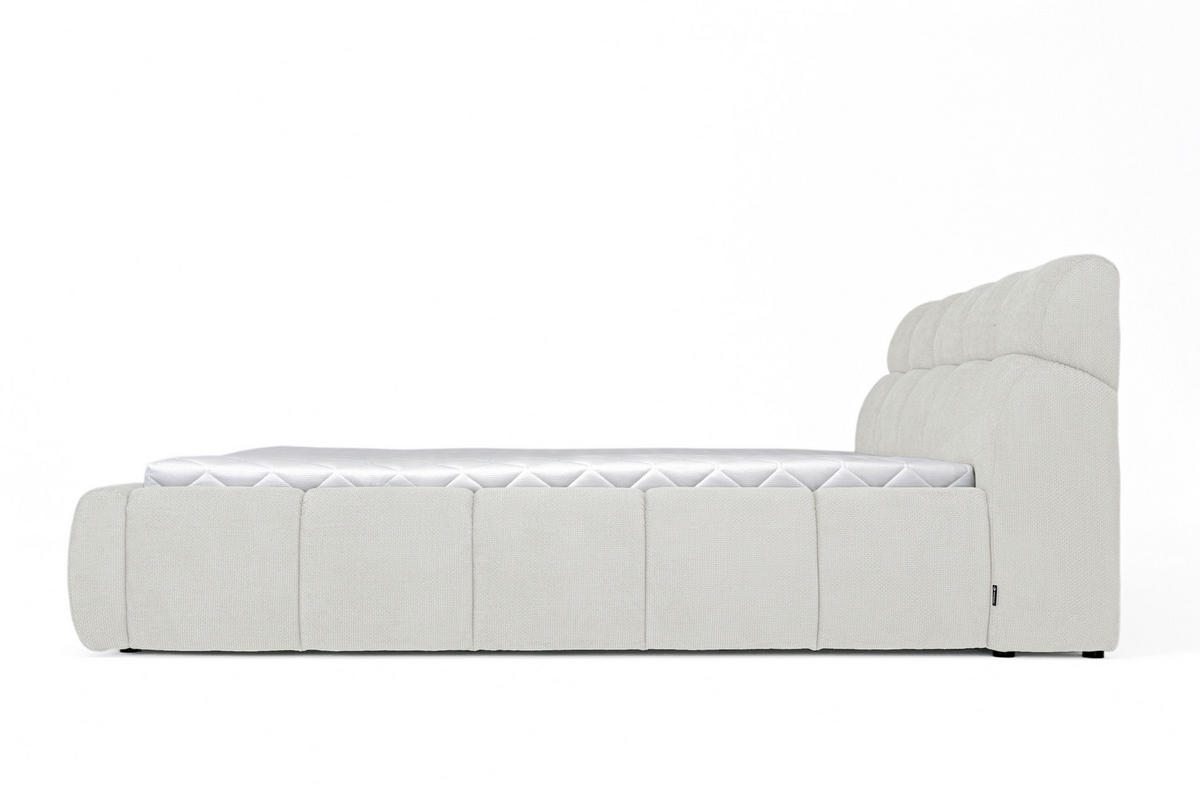 POLSTERBETT inkl. Bettkasten Lattenrost, Bettkasten Creme 180/200 cm  - Creme/Schwarz, Design, Holz/Kunststoff (180/200cm) - Esposa