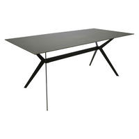 JEDÁLENSKÝ STÔL, sivá, čierna, 180/90/75 cm - čierna/sivá, Design, kov/keramika (180/90/75cm) - Hom`in