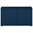 GARDEROBENBANK - Dunkelblau/Grau, MODERN, Kunststoff (74,5/41,5/34,9cm) - Carryhome