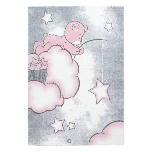 BARNMATTA 120/170 cm Kids 580  - vit/pink, Trend, textil (120/170cm) - Ben'n'jen