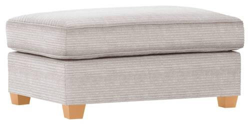 HOCKER in Textil Creme  - Eichefarben/Creme, LIFESTYLE, Holz/Textil (100/48/62cm) - Landscape