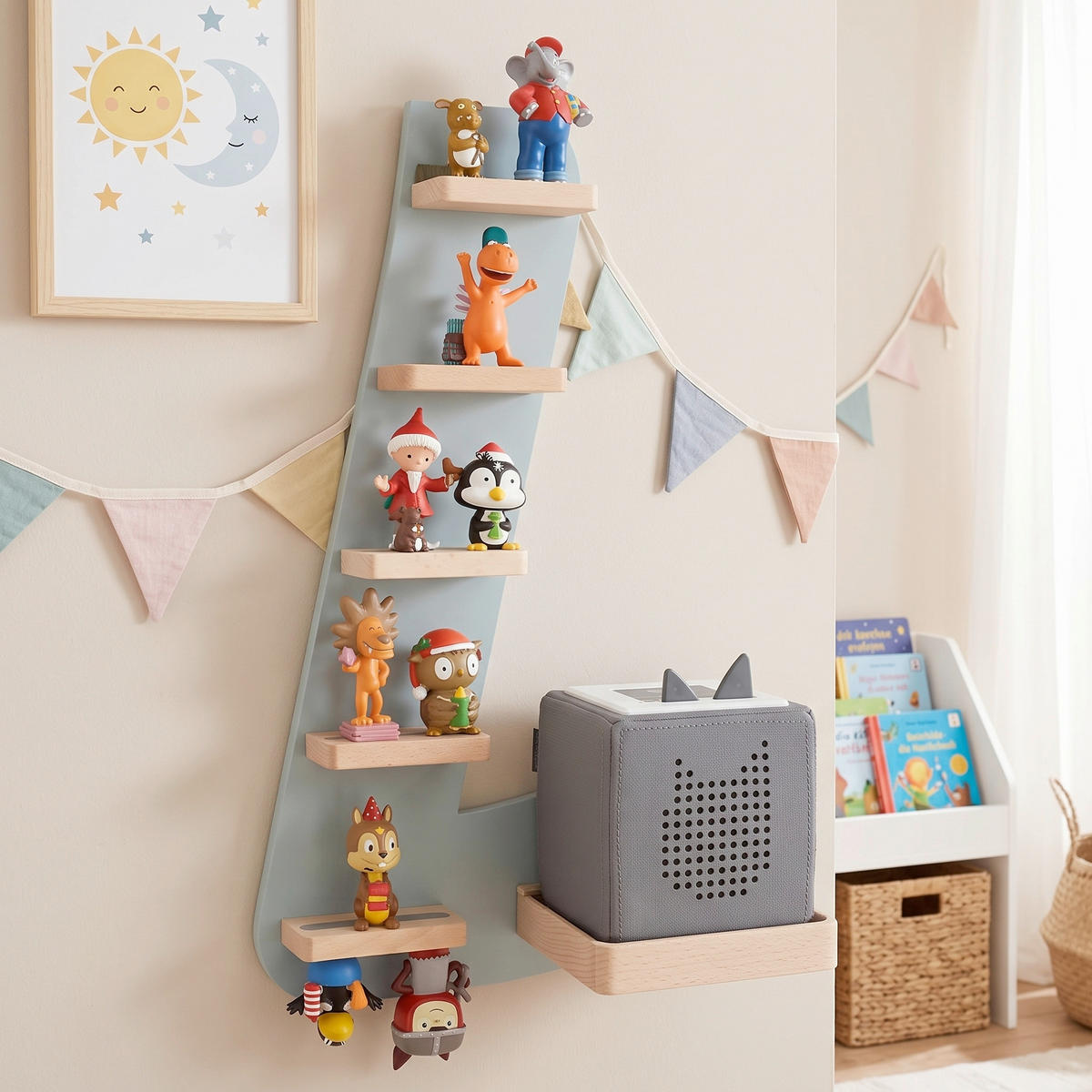 KINDERREGAL  - Grün, Modern, Holzwerkstoff (32/47/19cm) - Livetastic