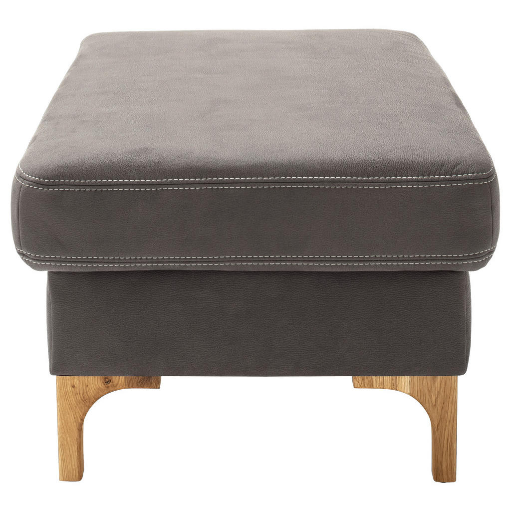 Thumbnail - Pure Home Lifestyle Hocker, Anthrazit, Textil, rechteckig, 90x45x60 cm, Goldenes M, Fußauswahl, Lederauswahl, Stoffauswa...