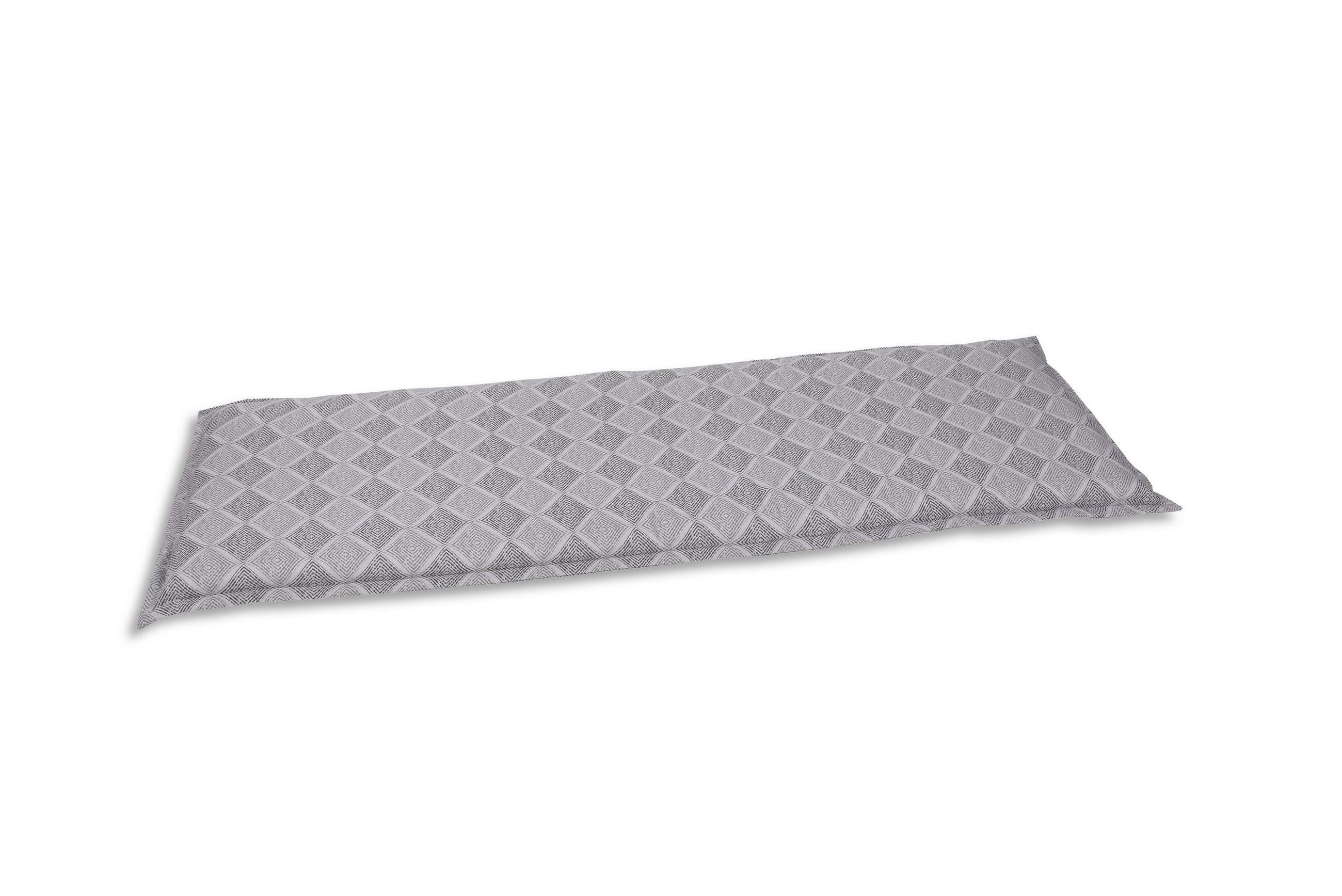 BANKAUFLAGE Raute  - Grau, Basics, Textil (146/6/48cm)