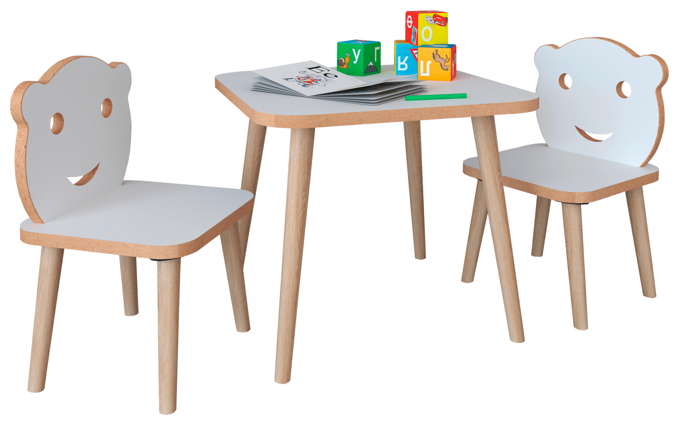 KINDERSITZGRUPPE  - Weiß, MODERN, Holzwerkstoff - MID.YOU