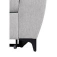 ECKSOFA Hellgrau Velours Bettkasten, Schlaffunktion, Rücken echt, Kopfteilverstellung, Liegefläche im Originalstoff  - Hellgrau/Schwarz, KONVENTIONELL, Textil/Metall (217/255cm) - Carryhome
