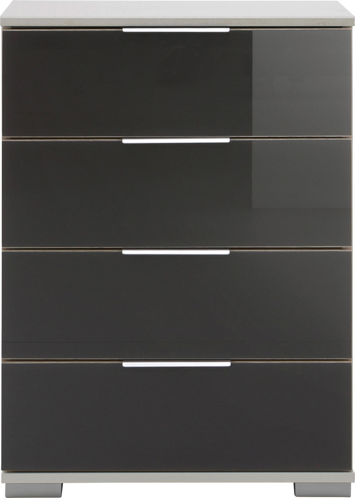 NOČNÍ STOLEK, šedá, bílá, 52/74/38 cm - šedá/bílá, Design, kov/kompozitní dřevo (52/74/38cm) - Carryhome