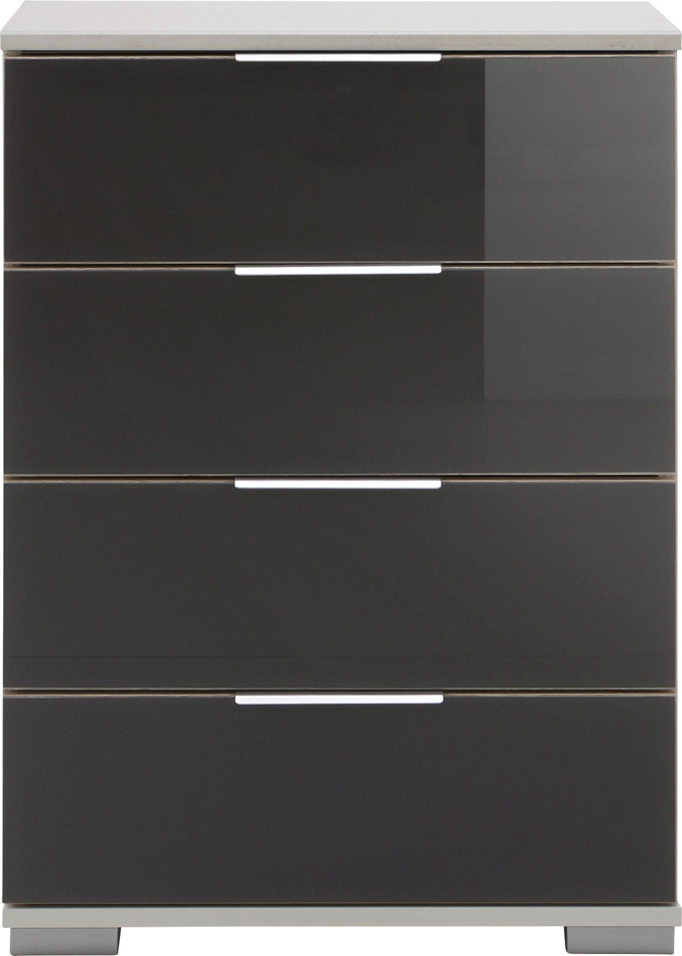 Thumbnail - Livetastic Nachtschrank Wimex Easy Plus C, Grau, Weiß, Metall, 4 Schublade(n) Schubladen, 52x74x38 cm, BQ - Bündnis für ...