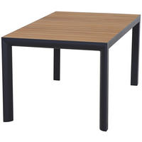GARTENTISCH 160/90/74 cm Metall rechteckig  - Anthrazit/Teakfarben, Basics, Holz/Metall (160/90/74cm) - Siena Garden