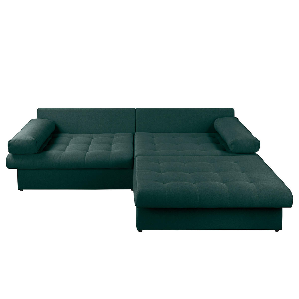 ECKSOFA Naomi in Mikrofaser Petrol Rückenkissen  284/243 cm  - Petrol/Schwarz, Design, Kunststoff/Textil (284/243cm) - P & B