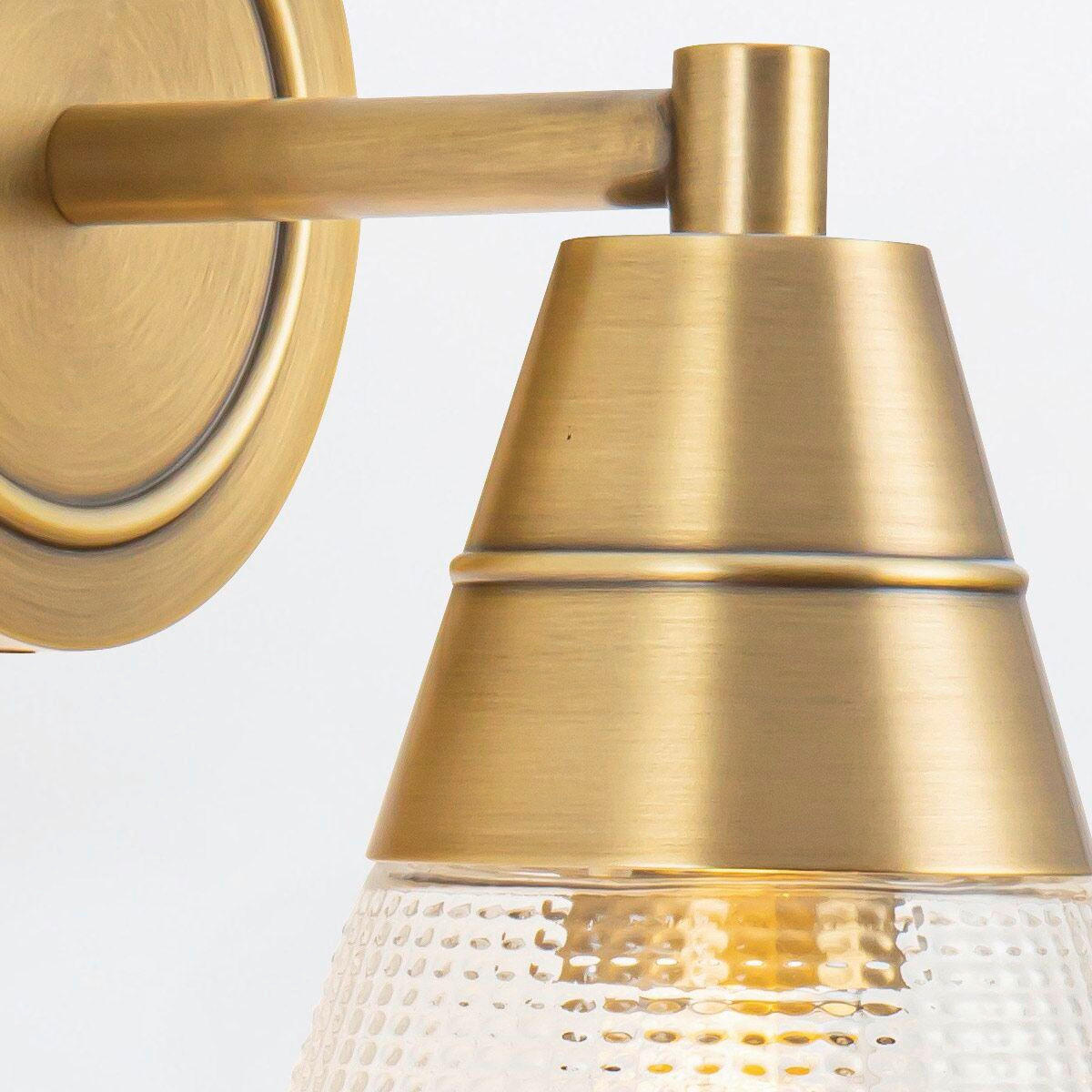 WANDLEUCHTE   - Messingfarben, KONVENTIONELL, Glas/Metall (29,5/15,2/19,1cm) - Elstead Lighting