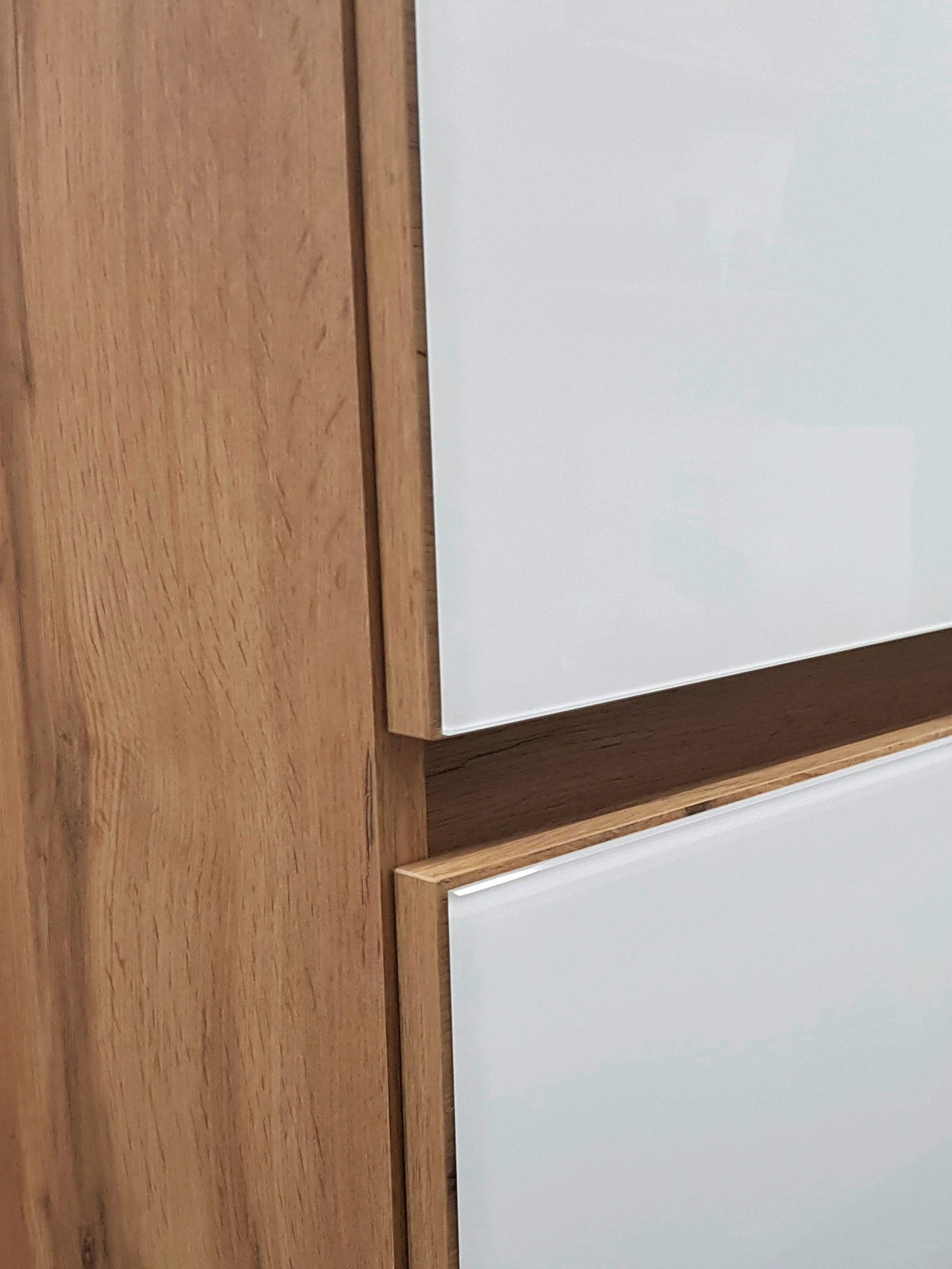 BADEZIMMER  in 80 cm  - Weiss/Eichefarben, Konventionell, Glas/Holzwerkstoff (80cm) - Held