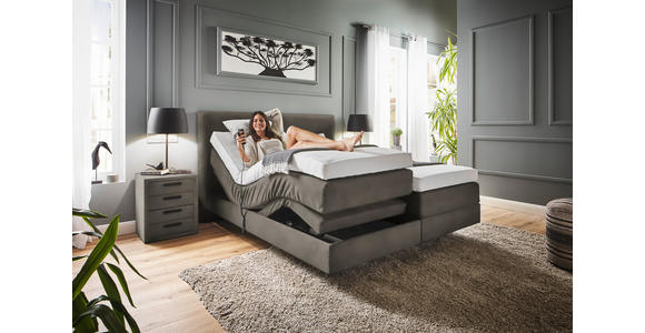 BOXSPRINGBETT 160/200 cm  in Taupe  - Taupe, KONVENTIONELL, Holz/Textil (160/200cm) - Dieter Knoll