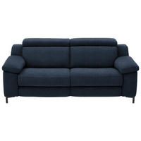 2,5-SITZER in Chenille Blau  - Blau/Schwarz, Design, Textil/Metall (188/84-104/104cm) - Valdera