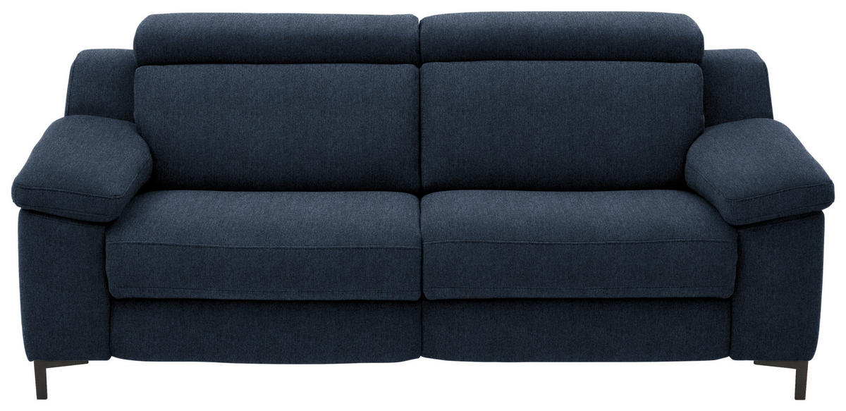 2,5-SITZER in Chenille Blau  - Blau/Schwarz, Design, Textil/Metall (188/84-104/104cm) - Valdera