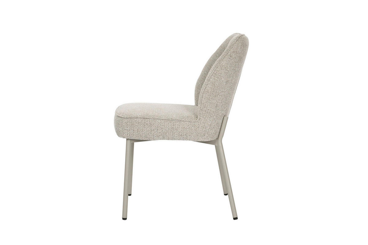 STUHL-SET 2 Stück  Chenille  Beige  - Beige, MODERN, Textil/Metall (48/84/62cm) - MID.YOU