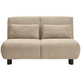 SCHLAFSOFA Flachgewebe Beige  - Beige/Schwarz, KONVENTIONELL, Textil/Metall (150/85/100cm) - Carryhome