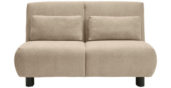 SCHLAFSOFA Flachgewebe Beige  - Beige/Schwarz, KONVENTIONELL, Textil/Metall (150/85/100cm) - Carryhome