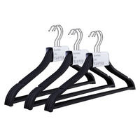 KLEIDERBÜGELSET 41 cm Kunststoff  - Schwarz, Design, Kunststoff (41cm)