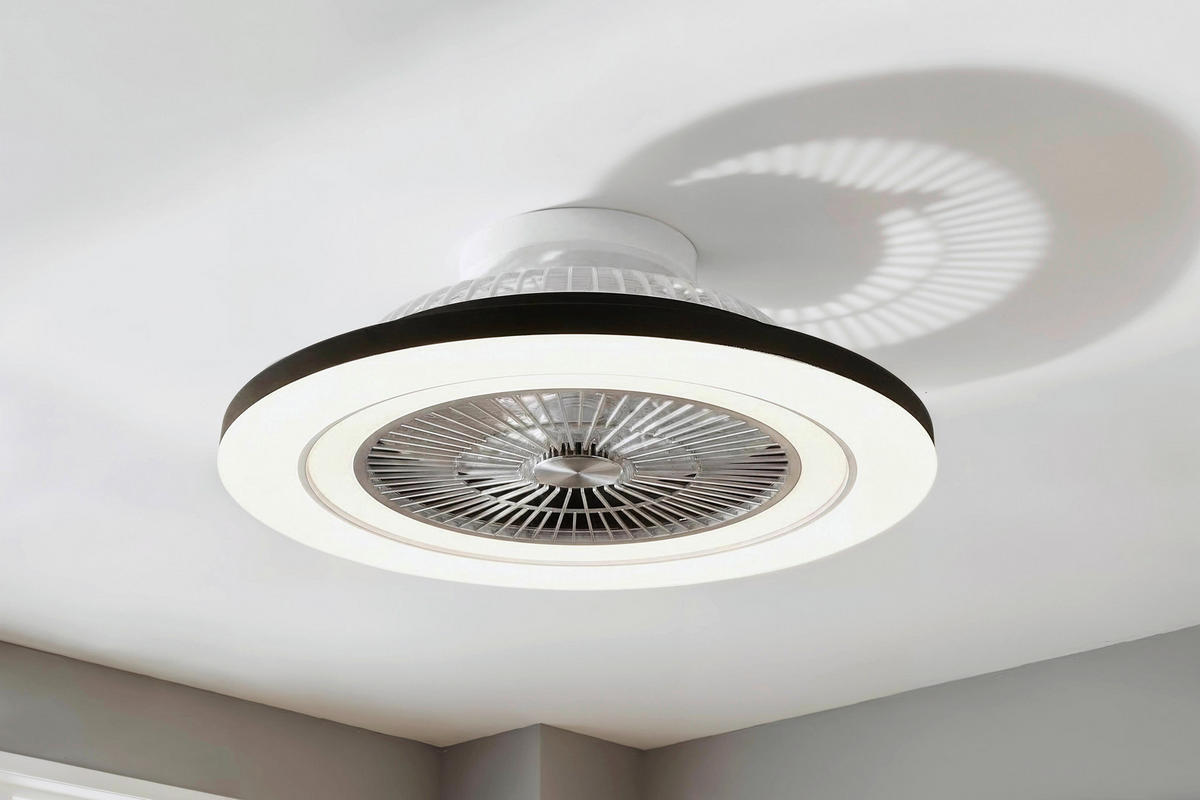 DECKENVENTILATOR - Transparent/Schwarz, Basics, Kunststoff (58/20cm) - Mican