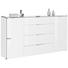 SIDEBOARD melaminharzbeschichtet Anthrazit - Chromfarben/Anthrazit, Basics, Glas/Holzwerkstoff (181/100/40cm)