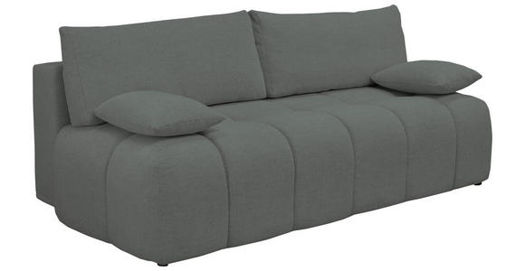 BOXSPRINGSOFA in Chenille Dunkelgrün  - Dunkelgrün/Schwarz, MODERN, Kunststoff/Textil (210/72/105cm) - Cantus