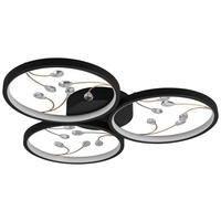PLAFONIERĂ CU LED - negru, Konventionell, metal (62/6cm)
