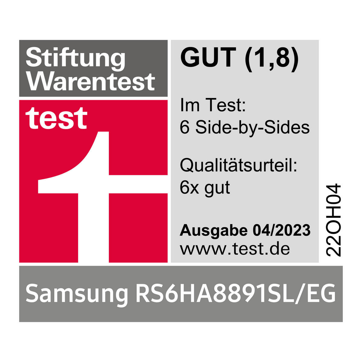 SIDE-BY-SIDE 91,2/178,0/71,6 cm RS6HA8891SL/EG  - Schwarz, Basics, Glas/Kunststoff (91,2/178,0/71,6cm) - Samsung