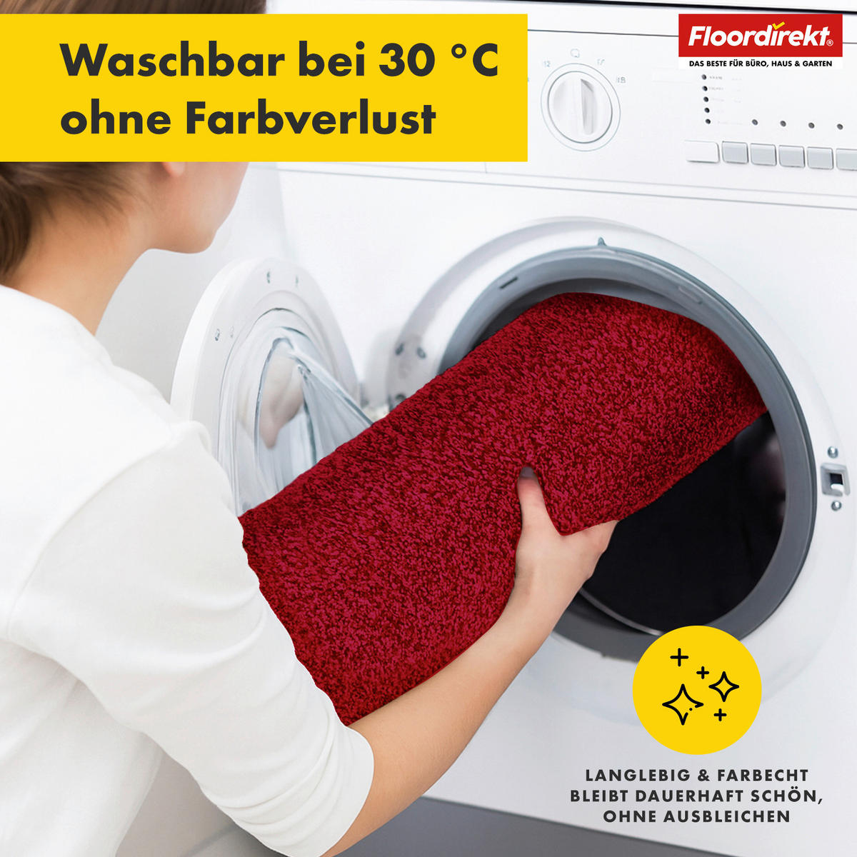BADEMATTE Nasa Rot 60/150 cm  - Rot, Basics, Kunststoff/Textil (60/150cm) - Floordirekt