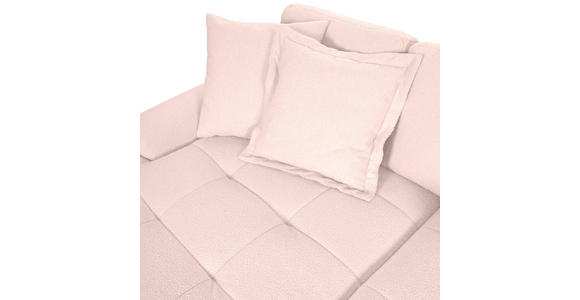 ECKSOFA Rosa Flachgewebe  - Schwarz/Rosa, KONVENTIONELL, Kunststoff/Textil (286/195cm) - Carryhome