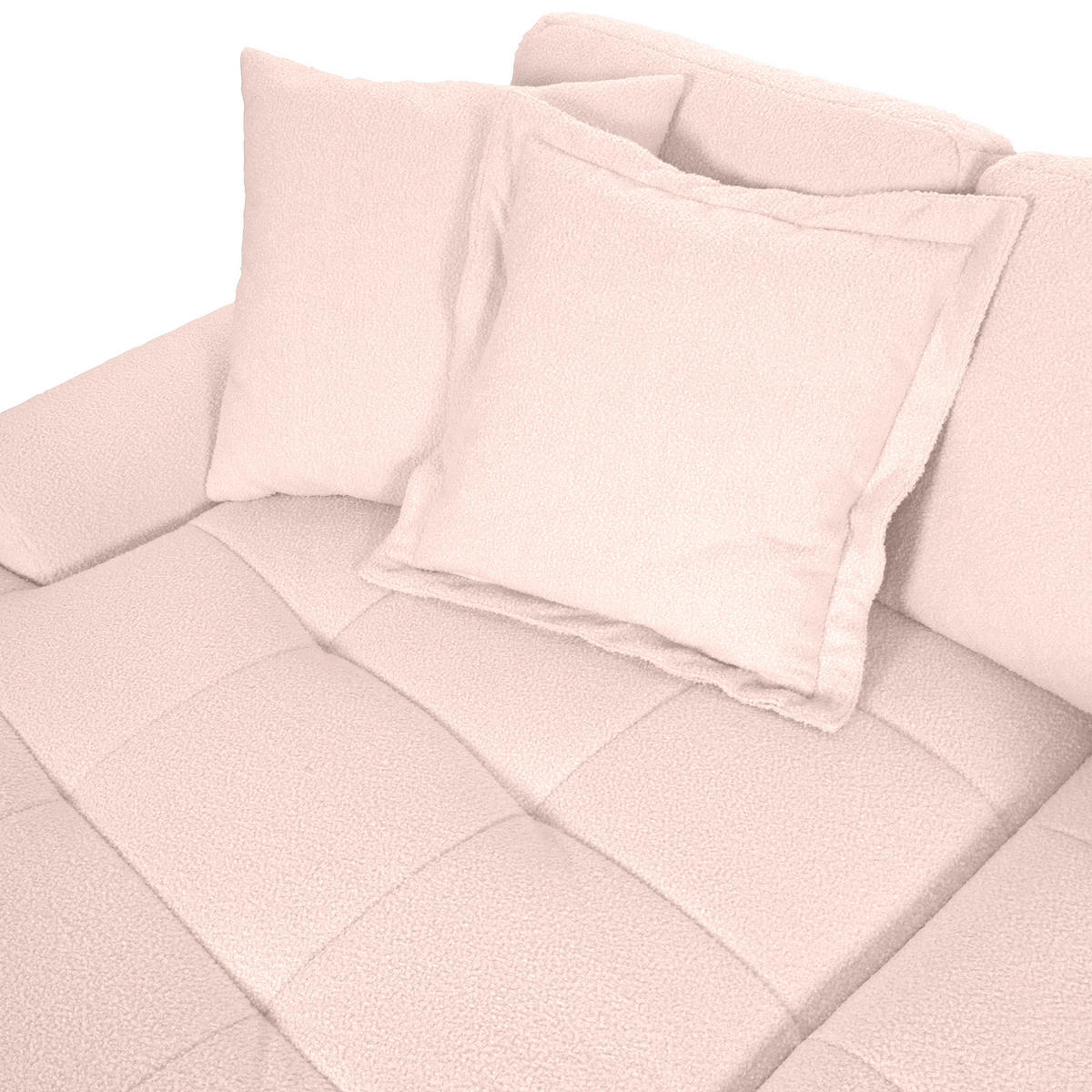 ECKSOFA Rosa Flachgewebe  - Schwarz/Rosa, KONVENTIONELL, Kunststoff/Textil (195/286cm) - Carryhome
