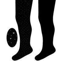 PUNČOCHÁČE velikost: 74/80 - černá/barvy stříbra, Basics, textil (74/80null) - My Baby Lou