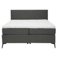 BOXSPRINGBETT 120/200 cm  in Anthrazit, Schwarz  - Anthrazit/Schwarz, Design, Textil/Metall (120/200cm) - Hom`in