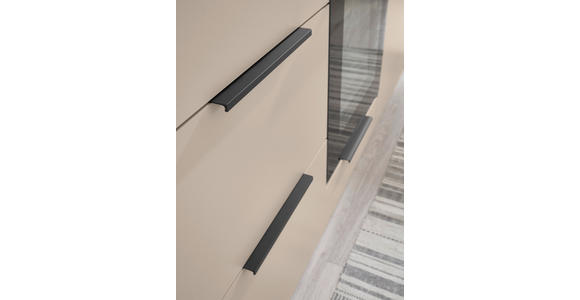 KÜCHENLEERBLOCK   in Kaschmir  - Kaschmir/Schwarz, Basics, Holzwerkstoff/Metall (180/210/60cm) - Xora