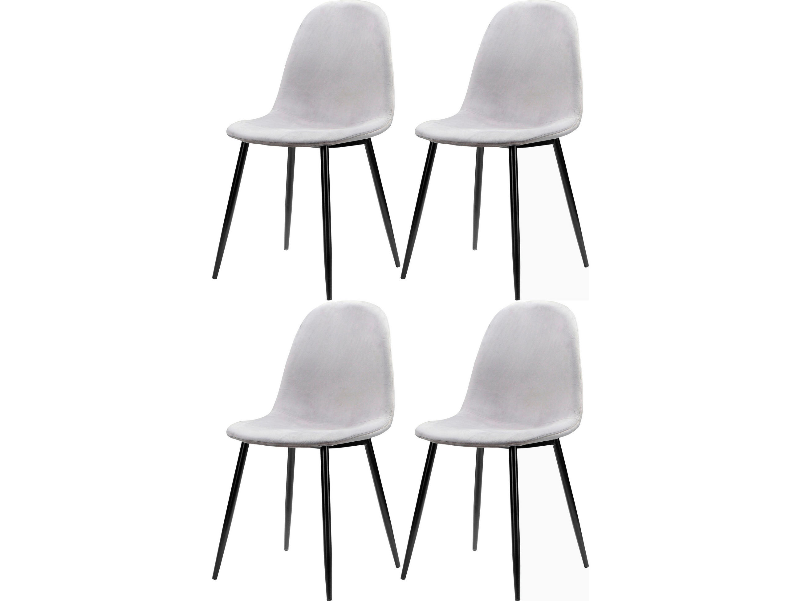 Mid.you Stuhl-Set Monza Grau 44x87x51 cm